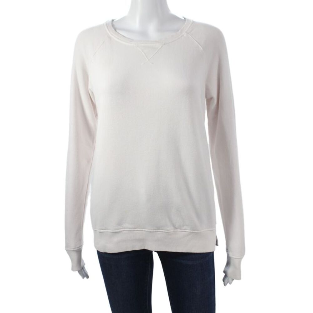 Frame Shirt Womens Pink Cotton Crew Neck Long Sleeve Basic T-Shirt Size XS